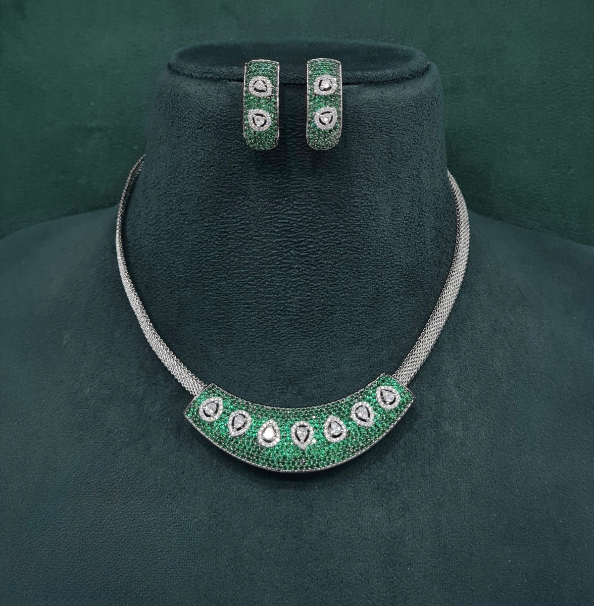 Cz Necklace 10107 - KRISHNA'S SWETA JEWELLERY