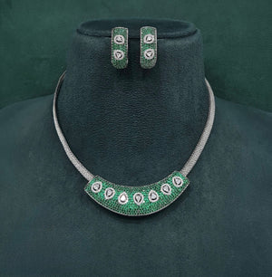 Cz Necklace 10107 - KRISHNA'S SWETA JEWELLERY