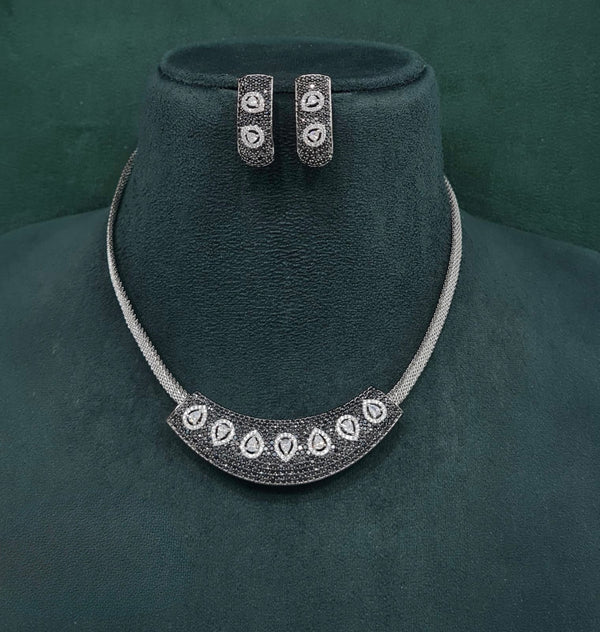Cz Necklace 10107 - KRISHNA'S SWETA JEWELLERY