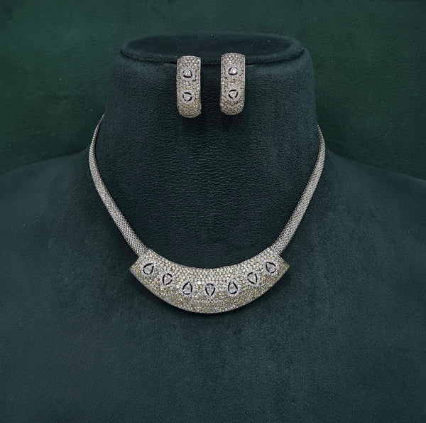 Cz Necklace 10107 - KRISHNA'S SWETA JEWELLERY