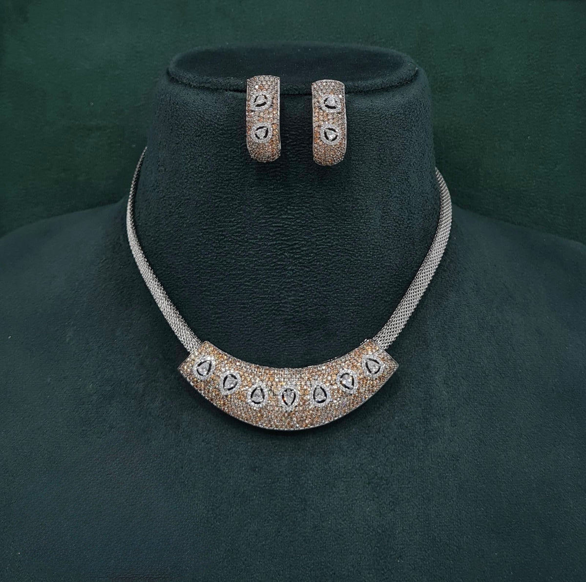 Cz Necklace 10107 - KRISHNA'S SWETA JEWELLERY