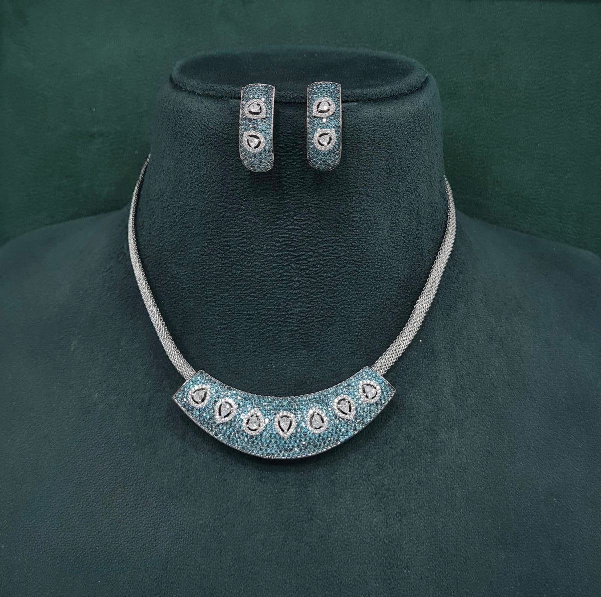 Cz Necklace 10107 - KRISHNA'S SWETA JEWELLERY
