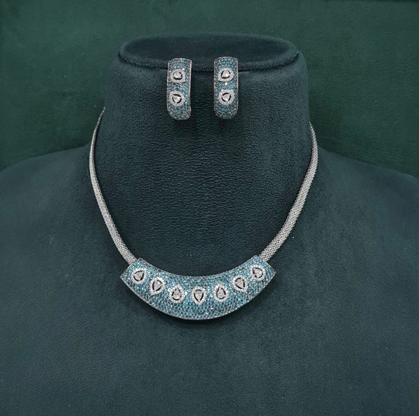 Cz Necklace 10107 - KRISHNA'S SWETA JEWELLERY