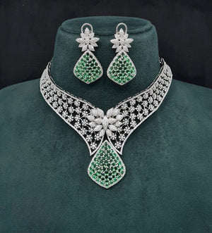 Cz Necklace 10138 - KRISHNA'S SWETA JEWELLERY