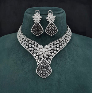Cz Necklace 10138 - KRISHNA'S SWETA JEWELLERY