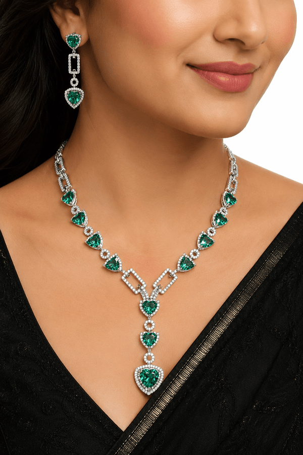 Cz Necklace 10246 - KRISHNA'S SWETA JEWELLERY