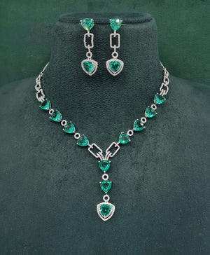 Cz Necklace 10246 - KRISHNA'S SWETA JEWELLERY