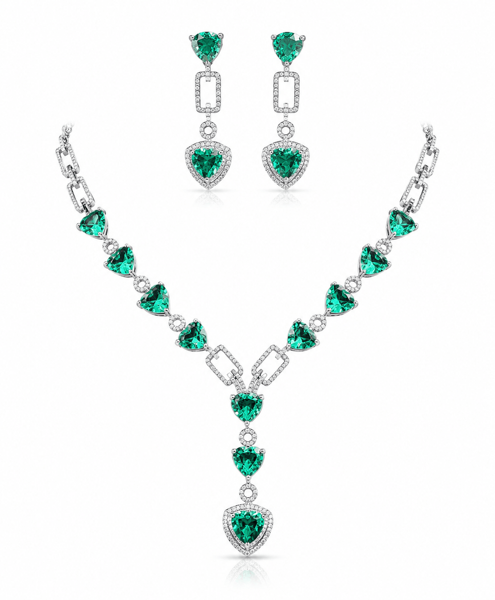 Cz Necklace 10246 - KRISHNA'S SWETA JEWELLERY
