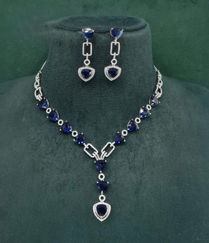 Cz Necklace 10246 - KRISHNA'S SWETA JEWELLERY