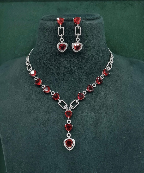 Cz Necklace 10246 - KRISHNA'S SWETA JEWELLERY