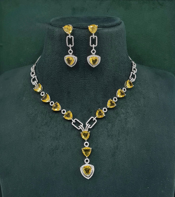 Cz Necklace 10246 - KRISHNA'S SWETA JEWELLERY