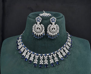 Cz Necklace 10256 - KRISHNA'S SWETA JEWELLERY