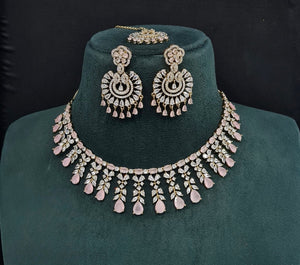 Cz Necklace 10256 - KRISHNA'S SWETA JEWELLERY