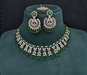 Cz Necklace 10256 - KRISHNA'S SWETA JEWELLERY