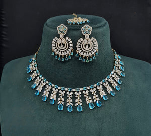 Cz Necklace 10256 - KRISHNA'S SWETA JEWELLERY
