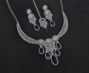 Cz Necklace 10257 - KRISHNA'S SWETA JEWELLERY