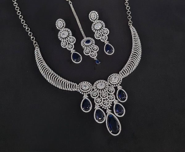 Cz Necklace 10257 - KRISHNA'S SWETA JEWELLERY