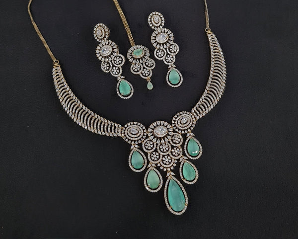 Cz Necklace 10257 - KRISHNA'S SWETA JEWELLERY