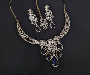 Cz Necklace 10257 - KRISHNA'S SWETA JEWELLERY