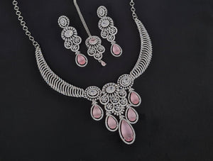 Cz Necklace 10257 - KRISHNA'S SWETA JEWELLERY
