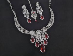 Cz Necklace 10257 - KRISHNA'S SWETA JEWELLERY
