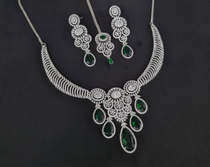 Cz Necklace 10257 - KRISHNA'S SWETA JEWELLERY