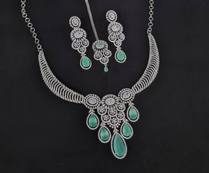 Cz Necklace 10257 - KRISHNA'S SWETA JEWELLERY
