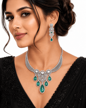 Cz Necklace 10257 - KRISHNA'S SWETA JEWELLERY