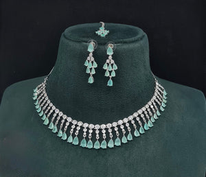 Cz Necklace 10258 - KRISHNA'S SWETA JEWELLERY