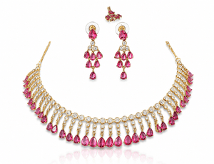 Cz Necklace 10258 - KRISHNA'S SWETA JEWELLERY