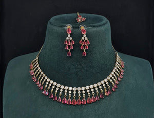 Cz Necklace 10258 - KRISHNA'S SWETA JEWELLERY
