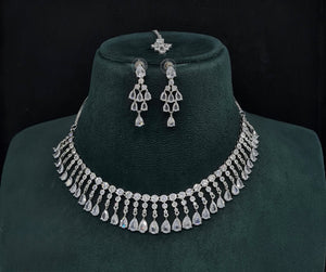 Cz Necklace 10258 - KRISHNA'S SWETA JEWELLERY