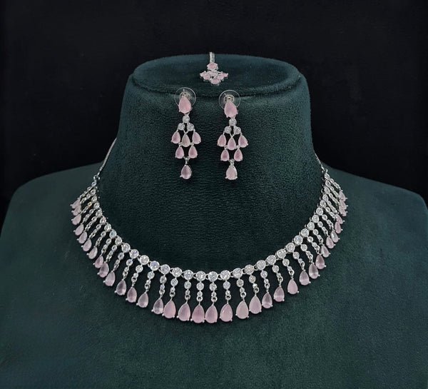 Cz Necklace 10258 - KRISHNA'S SWETA JEWELLERY