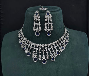 Cz Necklace 10259 - KRISHNA'S SWETA JEWELLERY