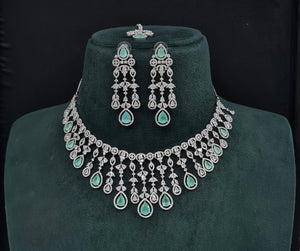 Cz Necklace 10259 - KRISHNA'S SWETA JEWELLERY