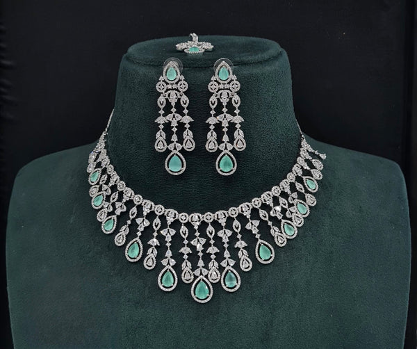 Cz Necklace 10259 - KRISHNA'S SWETA JEWELLERY