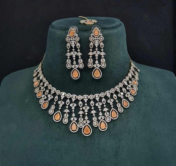 Cz Necklace 10259 - KRISHNA'S SWETA JEWELLERY
