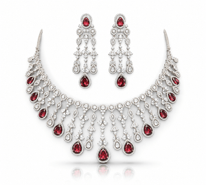 Cz Necklace 10259 - KRISHNA'S SWETA JEWELLERY