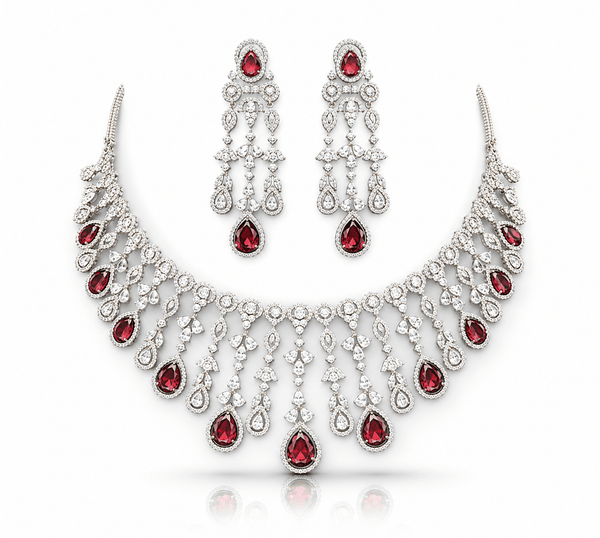 Cz Necklace 10259 - KRISHNA'S SWETA JEWELLERY