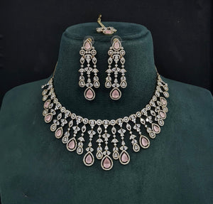 Cz Necklace 10259 - KRISHNA'S SWETA JEWELLERY
