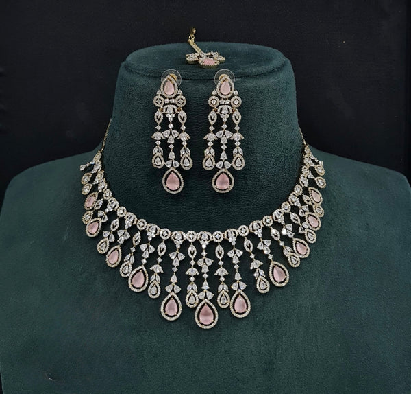 Cz Necklace 10259 - KRISHNA'S SWETA JEWELLERY