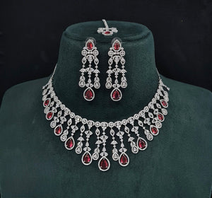 Cz Necklace 10259 - KRISHNA'S SWETA JEWELLERY