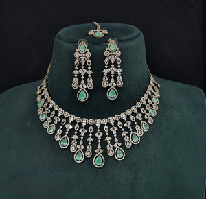 Cz Necklace 10259 - KRISHNA'S SWETA JEWELLERY