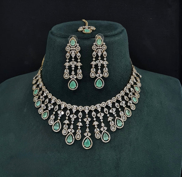 Cz Necklace 10259 - KRISHNA'S SWETA JEWELLERY