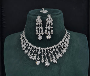 Cz Necklace 10259 - KRISHNA'S SWETA JEWELLERY