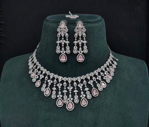 Cz Necklace 10259 - KRISHNA'S SWETA JEWELLERY