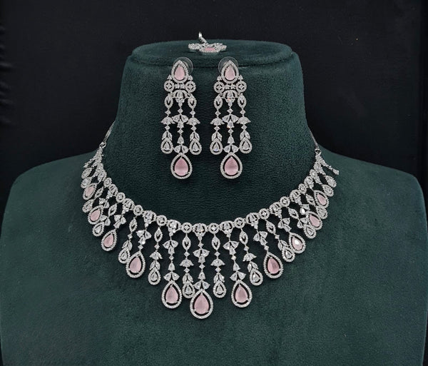 Cz Necklace 10259 - KRISHNA'S SWETA JEWELLERY
