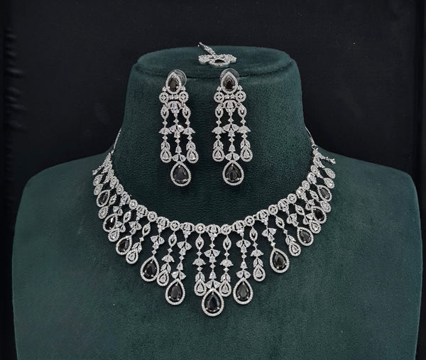 Cz Necklace 10259 - KRISHNA'S SWETA JEWELLERY