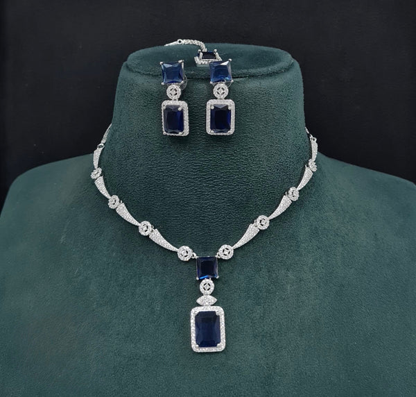 Cz Necklace 10260 - KRISHNA'S SWETA JEWELLERY