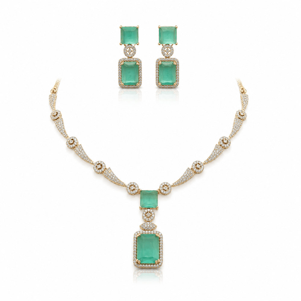 Cz Necklace 10260 - KRISHNA'S SWETA JEWELLERY